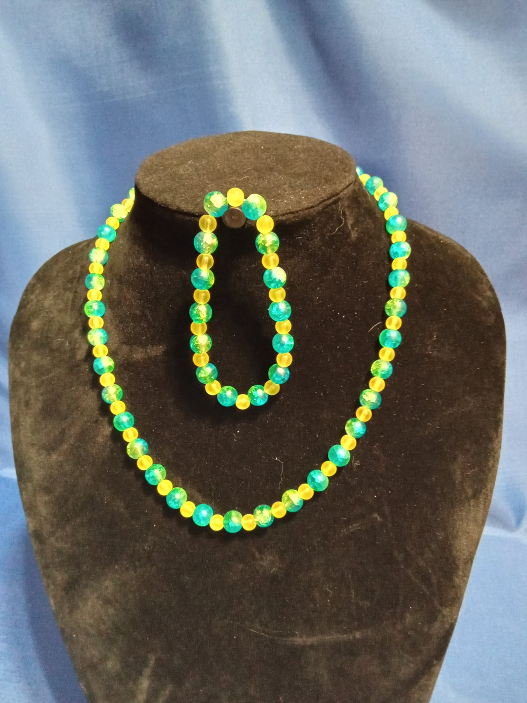 Blue and Yellow Necklace