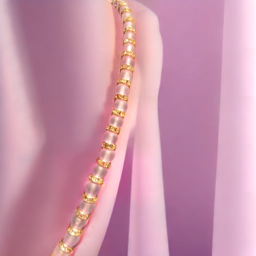 Pink acrylic beads
