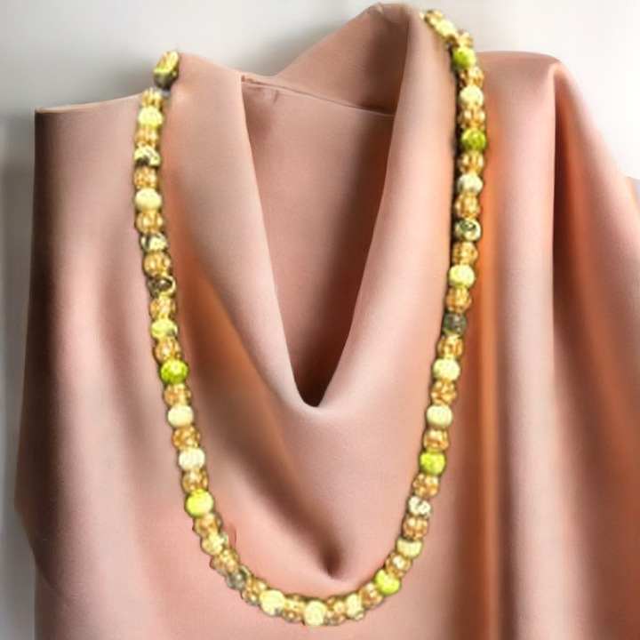 Green, Black and Gold Necklace