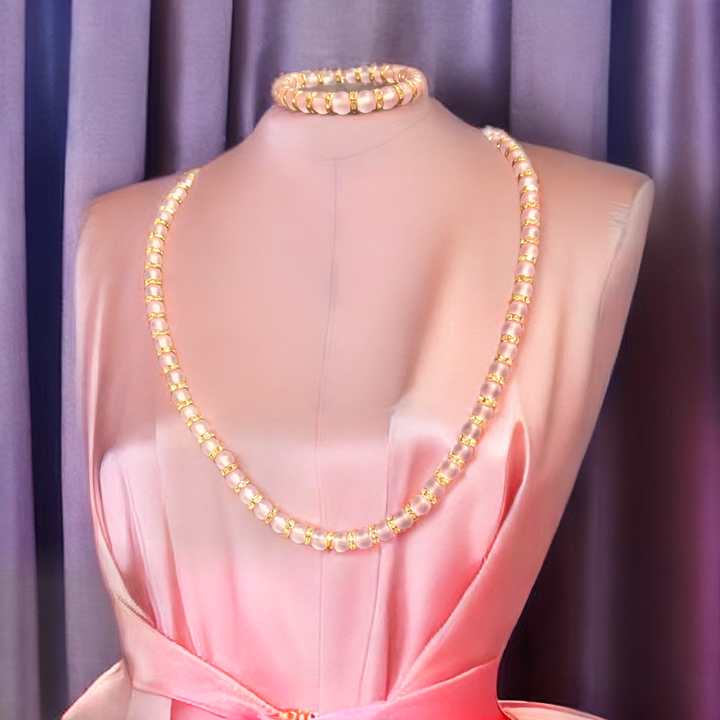 Pink acrylic beads